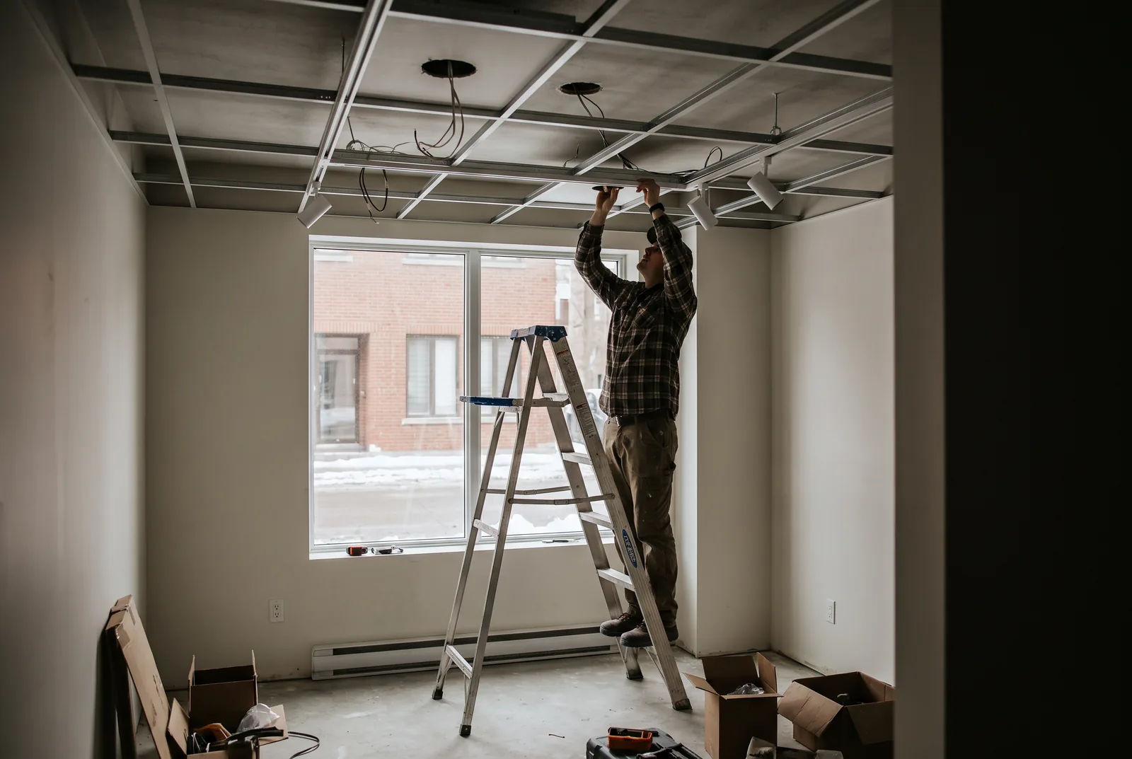 Lighting redone in a commercial space
