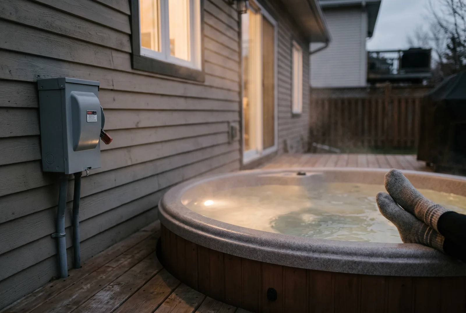Raccordement électrique d’un spa extérieur