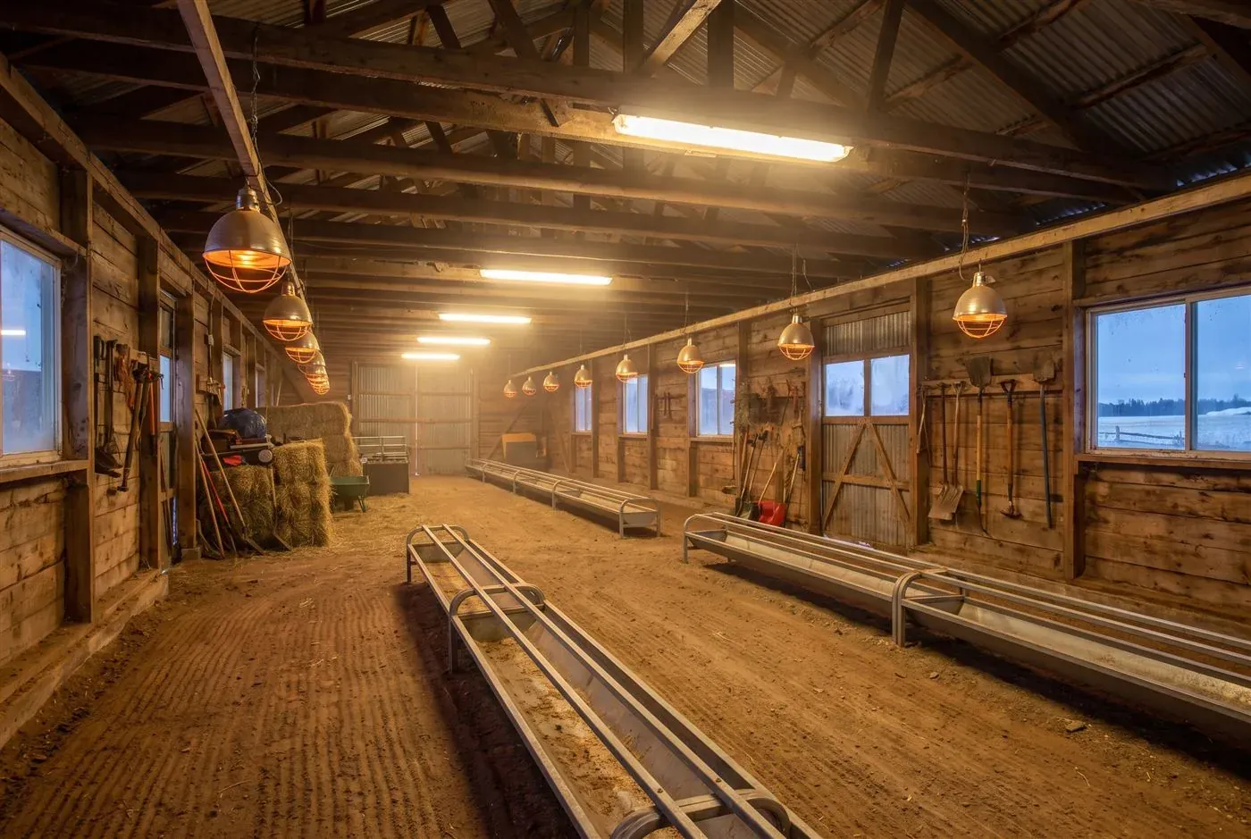 Installation électrique dans un bâtiment agricole
